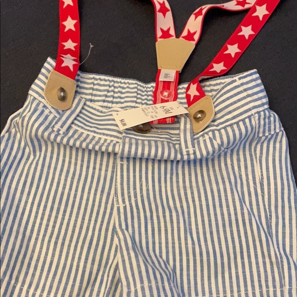 NWT Cat & Jack shorts and suspenders. 6-9mo. - Picture 2 of 2